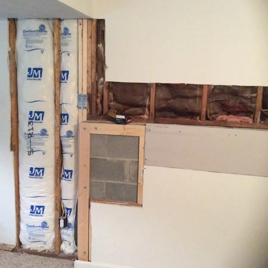 Wall insulation replacement during Contents Cleaning & Restoration in West Jefferson